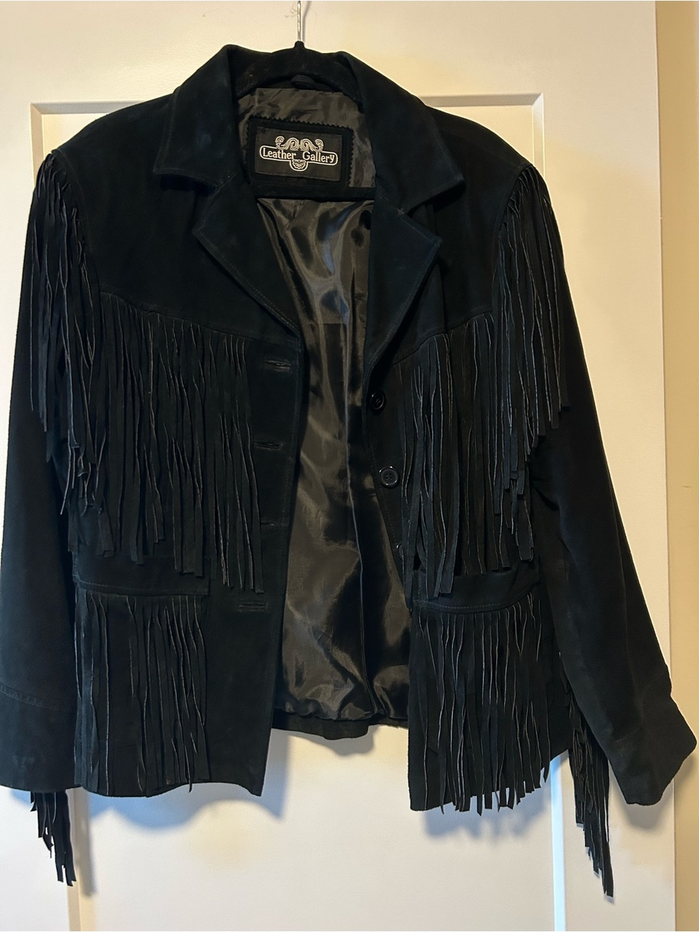 Women's Black Suede Fringe Jacket